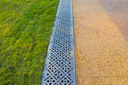 Stamped cover resin concrete drainage channel